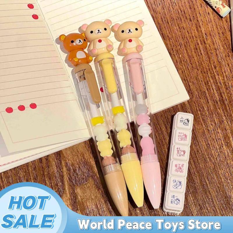 릴락쿠마 곰돌이 자매 캐릭터 젤 펜, 귀여운 디자인,  - Stationery Supplier 리뷰 및 가격
