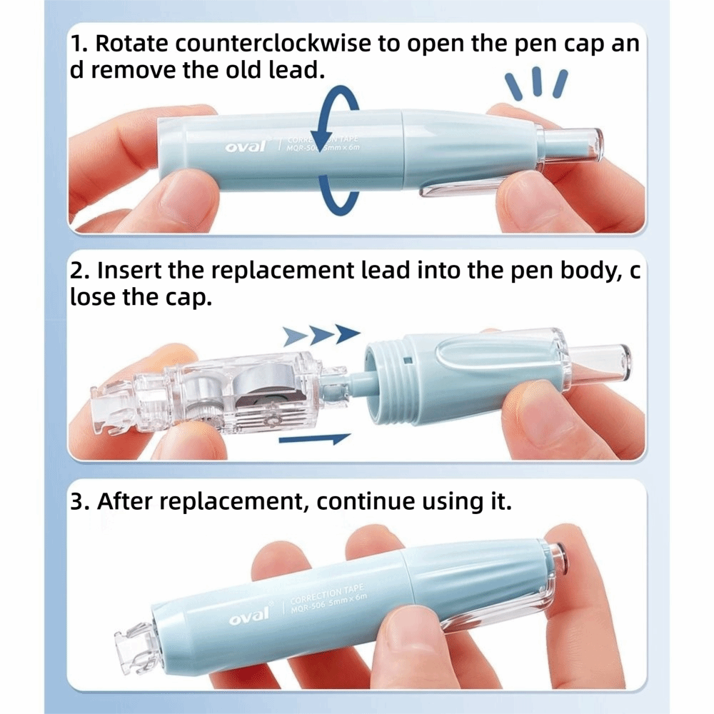 다기능 360 °   회전식 팁 수정 테이프 리필 가능 - Correction Tape Roller 리뷰 및 가격