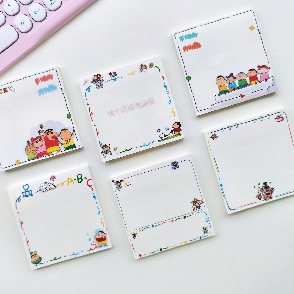 짱구는 못말려 만화 캐릭터가 그려진 귀여운 메모지, 학 - Stationery Supplier 리뷰 및 가격